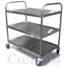 Carrinho de Inox - 3 Bandejas - 600 x 400 x 900mm Carrinho de Inox - 3 Bandejas - 600 x 400 x 900mm