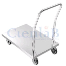 Carrinho de Inox Tipo Plataforma - 600 x 400 x 1000mm
