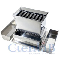 Quarteador de Amostras - Aço Inox -  8 planos de 13mm