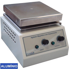 Agitador Magnético com Aquecimento Plataforma Quadrada Alumínio 15L