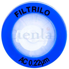 Filtro de seringa Acetato de Celulose - Hidrofílico - 0,22μm x 13mm - Caixa com 100 unidades