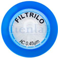 Filtro de seringa Acetato de Celulose - Hidrofílico - 0,45μm x 25mm - Caixa com 100 unidades