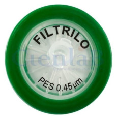 Filtro de seringa em PES Estéril - Hidrofílico - 0,45μm x 33mm. Embalagem individual