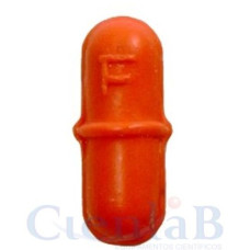 Barra Magnética Colorida (vermelha) com Anel Central 9x25mm