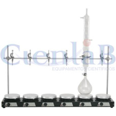 Bateria de Chapa Aquecedora, 6 provas, plataforma de 10cm Bateria de Chapa Aquecedora, 6 provas, plataforma de 10cm