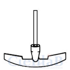 Haste com Hélice Basculante - Para Junta 24/40 - Haste 28cm - INOX