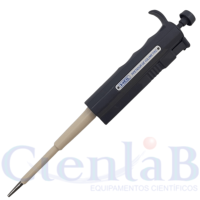 Micropipeta Volume Fixo - Bico em Aço Inoxidável - Com Dispensador de Ponteiras Micropipeta Volume Fixo - Bico em Aço Inoxidável - Com Dispensador de Ponteiras