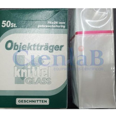 Lâmina 26x76mm Vidro Alcalino Branco Cortada Lisa