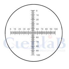 Retículo de Medição em Cruz 0.1mm para Microscópios L20 Retículo de Medição em Cruz 0.1mm para Microscópios L20