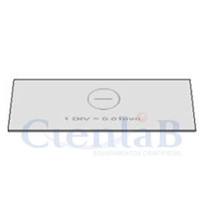 Lâmina de Calibração 0.01mm para Microscópios L20 e L60 Lâmina de Calibração 0.01mm para Microscópios L20 e L60