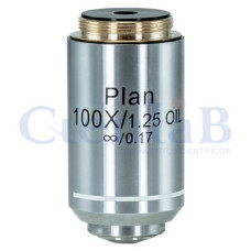 Objetiva Planacromática Ótica Finita Aumento 100x Retrátil de Imersão para B20