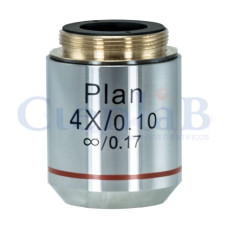 Objetiva Planacromática Ótica Finita Aumento  4x  para  B20