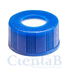 Tampa Plástica de Rosca para Vial com Septo - Rosca 9mm - Pré-cortada (100 unidades) Tampa Plástica de Rosca para Vial com Septo - Rosca 9mm - Pré-cortada (100 unidades)