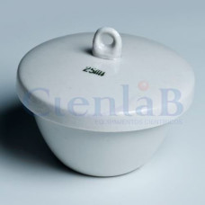 Cadinho de Porcelana - Forma Baixa - Com tampa. Capacidade: 20ml. Dimensões: 47 x 28 mm Cadinho de Porcelana - Forma Baixa - Com tampa. Capacidade: 20ml. Dimensões: 47 x 28 mm
