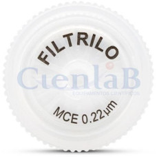 Filtro de Seringa em Ésteres de Celulose Mistos - Hidrofílico - 0,22µm x 25mm (100 unidades)