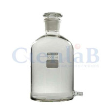 Frasco Mariotte com Rolha de Vidro - Junta 55/50 mm - Oliva de Vidro - 5000mL
