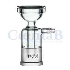 Funil de vidro com saída lateral para vácuo - JUNTA