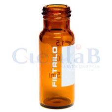 Vial para Cromatógrafo - Rosca 9mm - 2mL - Âmbar (100 unidades)