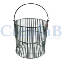 Cesto Redondo em Arame de Aço Inox 12x12cm Cesto Redondo em Arame de Aço Inox 12x12cm