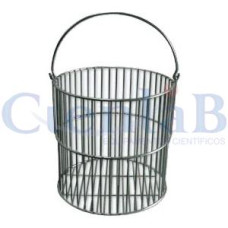 Cesto Redondo em Arame de Aço Inox 12x12cm Cesto Redondo em Arame de Aço Inox 12x12cm