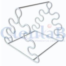 Estante Para Pipetas Triangular em Arame com PVC - 6 pipetas