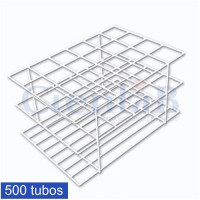 Estante Para Tubo de Ensaio em Arame com PVC - 500 tubos