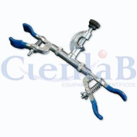 Pinça Dupla Para Bureta Com Mufa Abertura 35mm Pinça Dupla Para Bureta Com Mufa Abertura 35mm