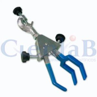 Pinça Para Condensador 3 dedos Com Mufa - Abertura 90mm Pinça Para Condensador 3 dedos Com Mufa - Abertura 90mm