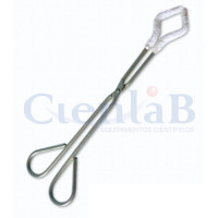 Pinça Para Frasco e Balão com Refratário Ferro Zincado 22cm Pinça Para Frasco e Balão com Refratário Ferro Zincado 22cm