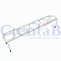 Suporte Para Cone de Sedimentação - Arame com PVC - 5 Cones Suporte Para Cone de Sedimentação - Arame com PVC - 5 Cones