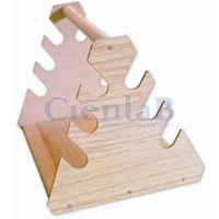 Suporte Triangular de Madeira Para Pipetas - 6 Pipetas Suporte Triangular de Madeira Para Pipetas - 6 Pipetas
