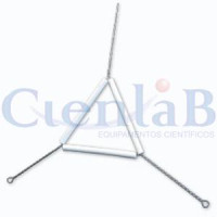 Triângulo de Arame com Porcelana  3cm