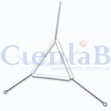 Triângulo de Arame com Porcelana  3cm