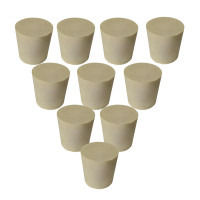 Rolha de Borracha Número 01B Diâmetro 13x10,5x21mm Pacote com 10un Rolha de Borracha Número 01B Diâmetro 13x10,5x21mm Pacote com 10un