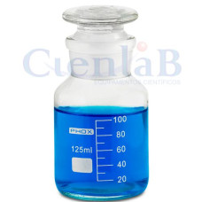 Frasco reagente, com boca esmerilhada, Incolor com rolha de vidro, boca larga, 60ml Frasco reagente, com boca esmerilhada, Incolor com rolha de vidro, boca larga, 60ml