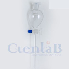 Funil de separação - Bola - Torneira de vidro e rolha Teflon, 125ml Funil de separação - Bola - Torneira de vidro e rolha Teflon, 125ml