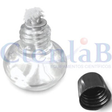 Lamparina à álcool com tampa de vidro, 150ml