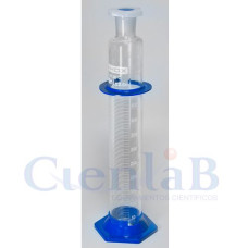 Proveta com base e rolha de plástico,   10ml