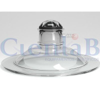 Tampa com luva para vácuo - Para dessecadores diâmetro 210mm Tampa com luva para vácuo - Para dessecadores diâmetro 210mm