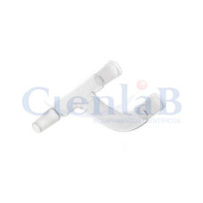 Tubo Conectante com 3 Juntas, 1 Macho e 2 Fêmea Paralelas - 24/40 Tubo Conectante com 3 Juntas, 1 Macho e 2 Fêmea Paralelas - 24/40