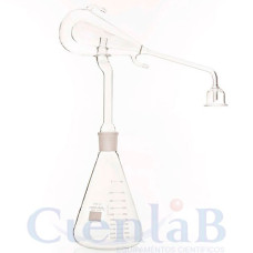 Alambique de Femel Completo ( Erlenmeyer e Destilador c/jta 45/50 ), 2.000 ml