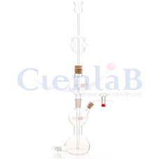 Aparelho de kipp completo ( Frasco , Balão , Funil e Torneira ),  250 ml