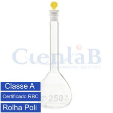Balão Volumétrico com Rolha de Poli CLASSE A com Certificado RBC Capacidade 2000ml Balão Volumétrico com Rolha de Poli CLASSE A com Certificado RBC Capacidade 2000ml
