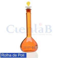 Balão volumétrico com rolha de polietileno Âmbar Capacidade 5ml Balão volumétrico com rolha de polietileno Âmbar Capacidade 5ml