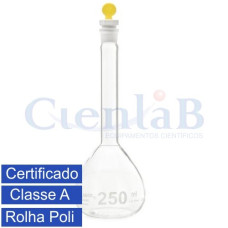 Balão volumétrico com rolha de Polietileno CLASSE A Com Certificado Rastreável a RBC Capacidade 100ml Balão volumétrico com rolha de Polietileno CLASSE A Com Certificado Rastreável a RBC Capacidade 100ml