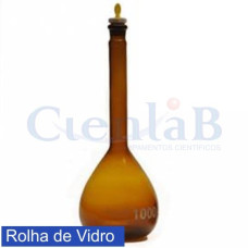 Balão volumétrico com rolha de vidro ÂMBAR Capacidade 5ml Balão volumétrico com rolha de vidro ÂMBAR Capacidade 5ml