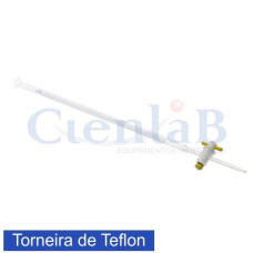 Bureta graduada com torneira de teflon incolor, capacidade 5ml Bureta graduada com torneira de teflon incolor, capacidade 5ml