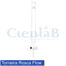 Coluna Cromatográfica com torneira de rosca flow, tamanho 10 X 150 mm Coluna Cromatográfica com torneira de rosca flow, tamanho 10 X 150 mm