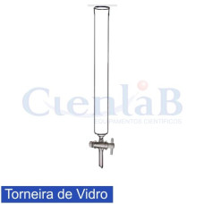 Coluna Cromatográfica com torneira de vidro, tamanho 10 X 150 mm