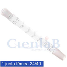 Coluna de Vigreaux com 1 junta  24/40  femea, tamanho 25 x 300 mm